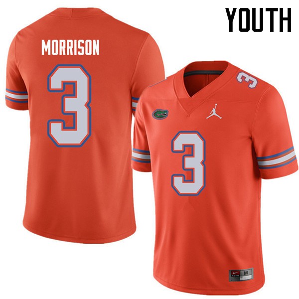 Jordan Brand Youth #3 Antonio Morrison Florida Gators College Football Jersey Orange